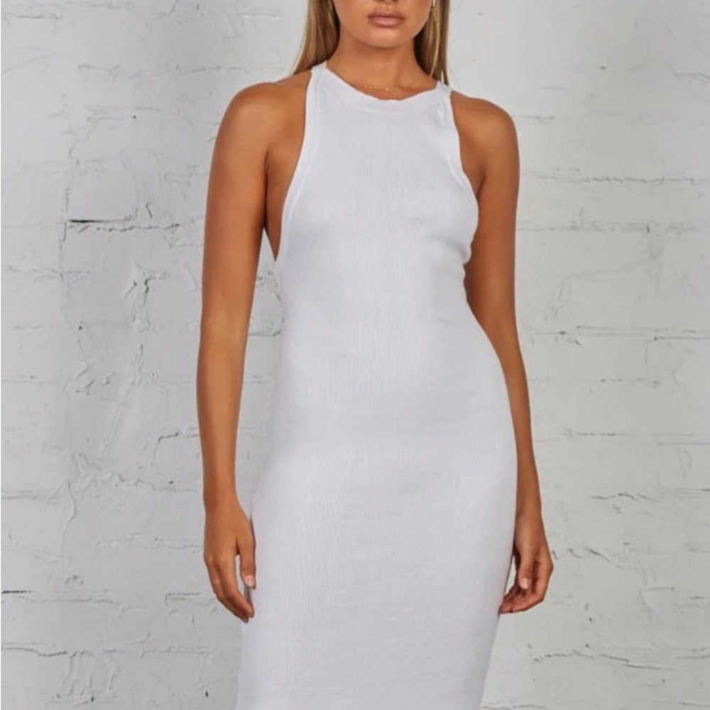 SNDYS Lucid Knit Midi Dress In White Casual & Gorgeous Size XS